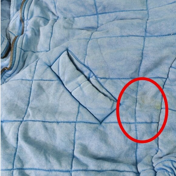 Free People Dolman Quilted Knit Jacket Top Oversized Zip-Up Slouchy L NEW 284212 - Picture 9 of 9